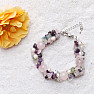 Rosary and amethyst bracelet chopped in pink tone