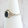 Indian sapphire (modified) ring silver Ag 925 MIX128