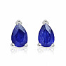Silver earrings with sapphire SBC-111-S