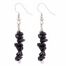 Obsidian bracelet and earrings set