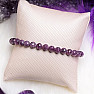 Sapphire bracelet purple AA quality cut beads 6 mm
