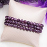 Sapphire bracelet purple AA quality cut beads 6 mm