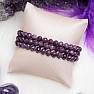 Sapphire bracelet purple AA quality cut beads 8 mm