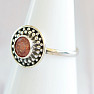 Sun stone ring silver Ag 925 MIX139