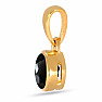 Silver pendant gold-plated and black spinel CB-P708G-BS