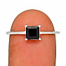 Black spinel ring silver Ag 925 RBC302