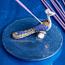 Soapstone incense stick stand Peacock