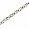 Curb style chain, stainless steel, silver color, 59 cm