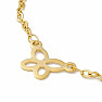 Stainless steel anklet Butterflies