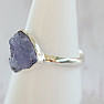 Tanzanite raw ring silver Ag 925 LOT391