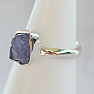 Tanzanite raw ring silver Ag 925 LOT393