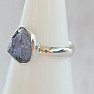 Tanzanite raw ring silver Ag 925 LOT395