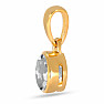 Gold-plated silver pendant with white topaz CB-P708G-WT