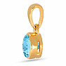 Gold-plated silver pendant with blue topaz CB-P708G-BT