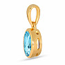 Gold-plated silver pendant with white topaz CB-P709G-WT