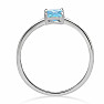 Topaz blue cut ring silver Ag 925 RBC304