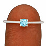Topaz blue cut ring silver Ag 925 RBC306