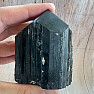 Black tourmaline scoryl raw polished tip 1