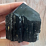 Black tourmaline scoryl raw polished tip 2