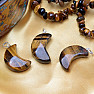 Tiger&#39;s eye pendant crescent moon