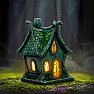 Luminous statuette Green Cottage