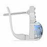 Silver earrings with rainbow moonstones Ag 925 014442 RM