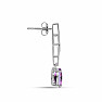 Silver earrings with cut Brazilian amethysts and zircons Ag 925 018125 BRAME