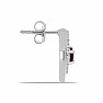 Silver earrings with cut rubies and zircons Ag 925 020614 RB