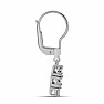 Silver earrings with cut diamonds Ag 925 058820 DIA
