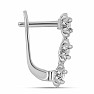 Silver earrings with cut diamonds Ag 925 058822 DIA