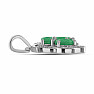Silver pendant with cut emeralds and zircons Ag 925 010902 EM