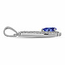 Silver pendant with cut tanzanite and zircons Ag 925 015699 TZ