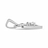 Silver pendant with cut diamond Ag 925 017293 DIA
