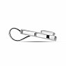 Silver pendant with cut diamond Ag 925 017315 DIA