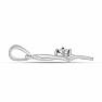 Silver pendant with cut diamond Ag 925 017387 DIA