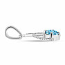 Silver pendant with cut aquamarine and zircons Ag 925 026632 AQ