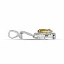 Silver pendant with cut citrine and zircons Ag 925 029497 CT