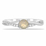 Silver ring with cut Ethiopian opal and zircons Ag 925 012722 ETOP