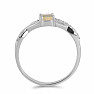 Silver ring with cut Ethiopian opal and zircons Ag 925 012722 ETOP