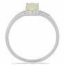 Silver ring with Ethiopian opal and zircons Ag 925 012812 ETOP