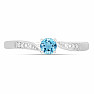 Silver ring with Blue Sky topaz and zircons Ag 925 015992 BT