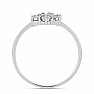 Silver ring with cut diamond Ag 925 016136 DIA