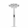 Silver ring with cut diamond Ag 925 016136 DIA