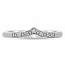 Silver ring with cut diamond Ag 925 016262 DIA