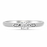 Silver ring with cut diamond Ag 925 016282 DIA