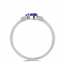 Silver ring with cut tanzanite and zircons Ag 925 016430 TZ