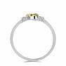 Silver ring with cut citrine and zircons Ag 925 016430 CT