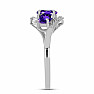 Silver ring with African amethyst and zircons Ag 925 016535 AFAM