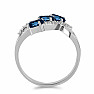 Silver ring with London topaz and zircons Ag 925 016803 LT