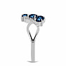 Silver ring with London topaz and zircons Ag 925 016803 LT